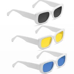 Arzonai Unisex Set Of 3 Square Sunglasses with UV Protected Lens COMBO-2714-picture-20