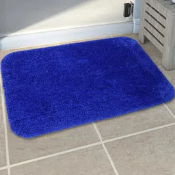 CROWN MATTINGS Blue 1400 GSM Microfibre Bath Rugs-image-42