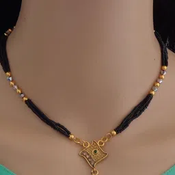 Ramdev Art Fashion Jwellery Brass Gold Plated Mangalsutra-picture-17