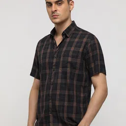 Crocodile Comfort Tartan Checked Cotton Casual Shirt image 3
