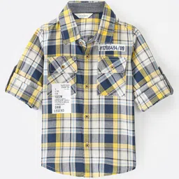 INFINITY Cotton Woven Full Sleeves Yarn Dye Checked   Shirt - White-picture-23