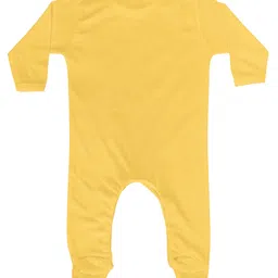 FFlirtygo Christmas Theme Cotton Full Sleeves Dear Santa I Have Been Good Printed Romper - Yellow image 3