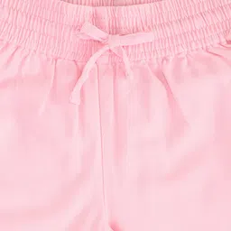 Pantaloons Junior Cotton Solid Shorts - Pink image 3