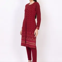 KEIKO Women Ethnic Motifs Regular Kurta with Trousers image 4