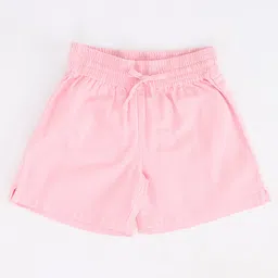 Pantaloons Junior Cotton Solid Shorts - Pink image 4