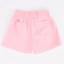Pantaloons Junior Cotton Solid Shorts - Pink image 5