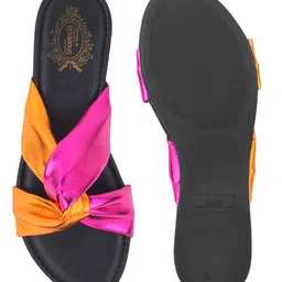 Shoetopia Colour Blocked Sandals - Multi Colour image 5