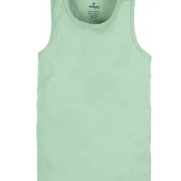 Kiddopanti Cotton Knit Pack Of 3 Sleeveless Solid Vests - Multi Colour image 5