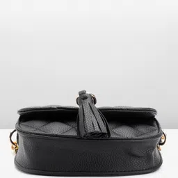 Carlton London Quilted Sling Bag with Tasselled Detail image 5