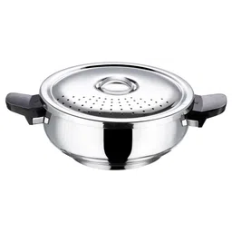 Vinod 18/8 Stainless Steel Magic Pressure Cooker - 3.5 Ltrs with Strainer & Glass Lid (Induction Friendly) image 5