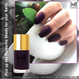 MI FASHION Set of 4 Soft Smooth Velvet Matte Long Lasting Nail Polish - 9.9ml each image 5
