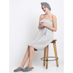 Creeva Grey Quick-Dry Cotton Hair Towel Wraps (Pack Of 2) image 5