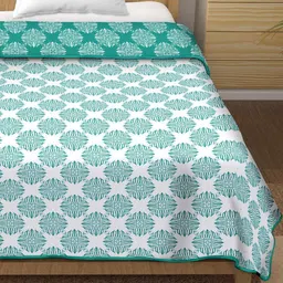 Anadhika Sea Green Floral AC Room Single Bed Dohar-picture-29