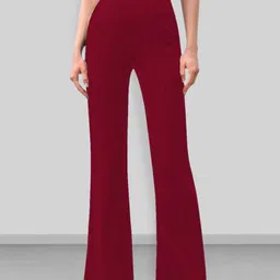 Dream Beauty Fashion Women Flared High-Rise Pleated Trousers-image-38