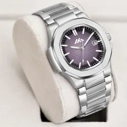 LUXURIT Men Patterned Dial & Stainless Steel Straps Analogue Date Aperture Watch LXMT-806 image 4