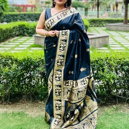 DIVASTRI Woven Design Zari Pure Silk Kanjeevaram Saree-picture-29