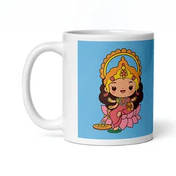 Mr UVD White & Blue Graphic Printed Ceramic Matte Mug 350 ml-image-97