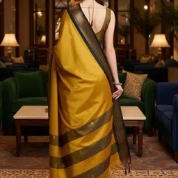 all about you Woven Design Zari Pure Silk Handloom Kanjeevaram Saree image 2