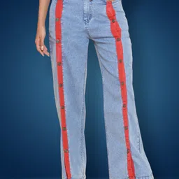 KATLINE Women Straight Fit Stretchable Jeans-image-99