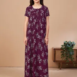 Sand Dune Women Floral Printed Maxi Nightdress-picture-19