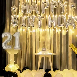 Special You 58 Pcs Grey Balloons & Banner Festive Decor-image-72