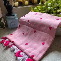 Ruuprekha Embrodired Pure Cotton Khadi Saree With Unstitched Blouse Piece image 5