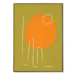nestroots Green & Orange 1 Piece Canvas Abstract Wall Paintings image 5