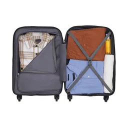 YAYAVAR Unisex Textured Hard-Sided Cabin Trolley Bag image 3