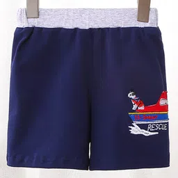 Kookie Kids Shorts Rescue Embroidery - Blue-picture-13