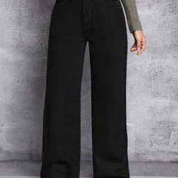 Trendy Looks Women Comfort Straight Fit High-Rise Slash Knee Jeans-image-37