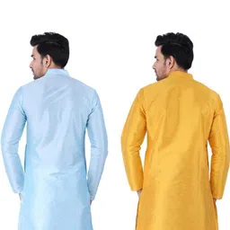 JEXI Men Regular Pure Silk Kurta with Pyjamas image 2