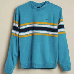 Allen Solly Junior Boys Striped Round Neck Pullover Sweater-picture-18