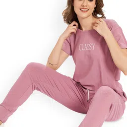 WEET Printed Round Neck T-Shit With Joggers Co-Ords image 5