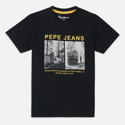 Pepe Jeans Boys Graphic Printed Round Neck Cotton T-shirt-image-96