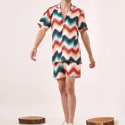 LOVEPRASHA Men Striped Relaxed Fit Mid-Rise Regular Shorts-picture-20