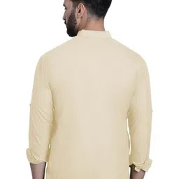 BHUVIKOO Men Beige Kurtas image 3