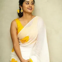 aquiliq Printed Ikkat Linen Saree-picture-13