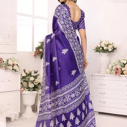 Lookmark Floral Printed Saree with Blouse Piece image 3