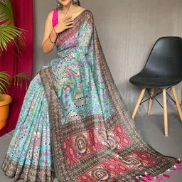 Mameraa Ethnic Motifs Art Silk Saree-image-47