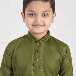 SQS Kids Boys Solid Kurta image 3