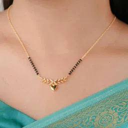 Zeraki Jewels Nora Set of 2 Gold-Plated Stone Studded & Beaded Ahana Mangalsutras image 2