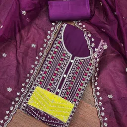 MANVAA Embellished Unstitched Dress Material-picture-17