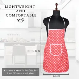Aura Pack Of 3 Dot Front Printed Waterproof Apron image 5