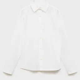 Mango Kids Boys Solid Pure Cotton Shirt-picture-20