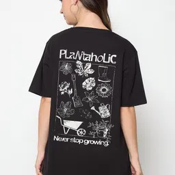 Mast & Harbour Women Printed Pure Cotton T-shirt image 2