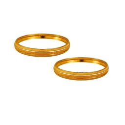 AccessHer Set Of 2 Gold-Plated Textured Bangles image 2