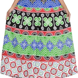 samjhi Women Flared Multicolor Pure Cotton Trousers-picture-33