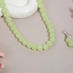 Estailo fashion Artificial Beads Studded Necklace Set image 2