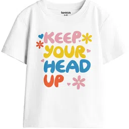 BonOrganik Girls Oversized Typography Printed Round Neck Cotton T-Shirt-picture-13