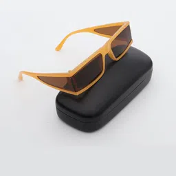 PELLE LUXUR Unisex Rectangle Sunglasses with UV Protected Lens PL25GS52-picture-31